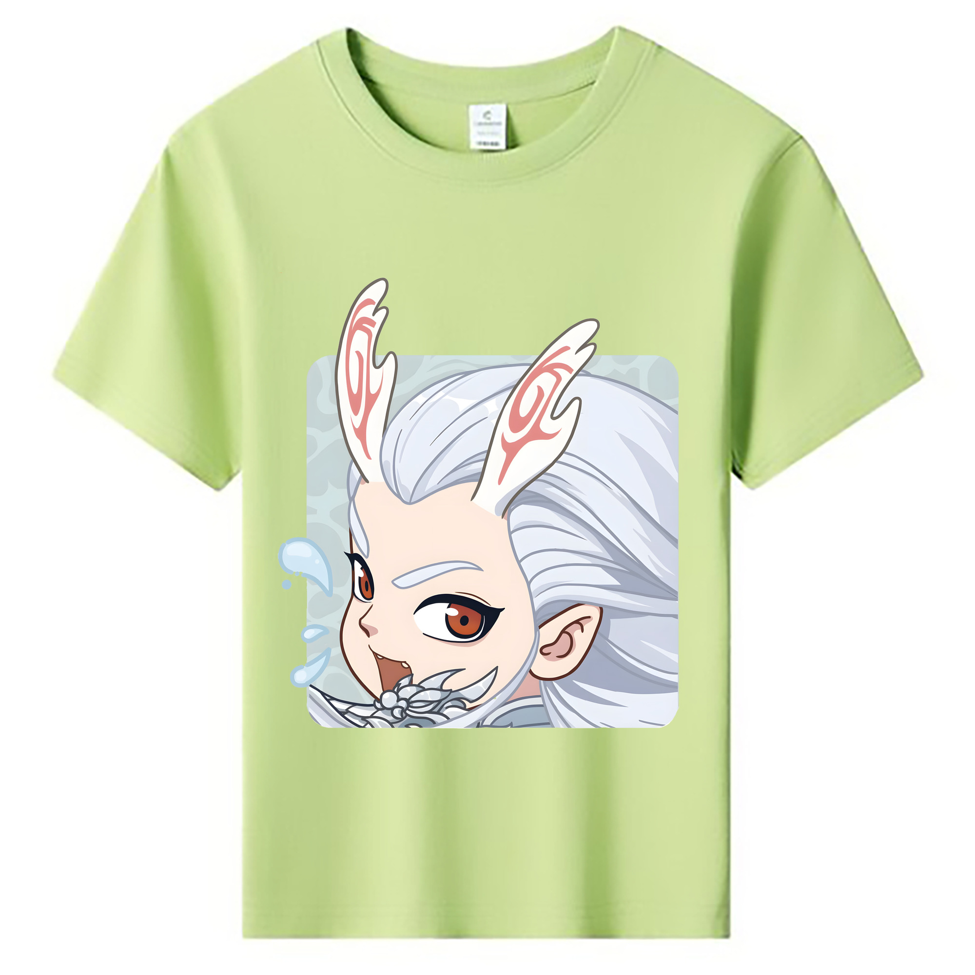 （画像用） Ne Zha 2 ナタ 魔童の大暴れ 綿100％キッズTシャツ（フロントプリント）